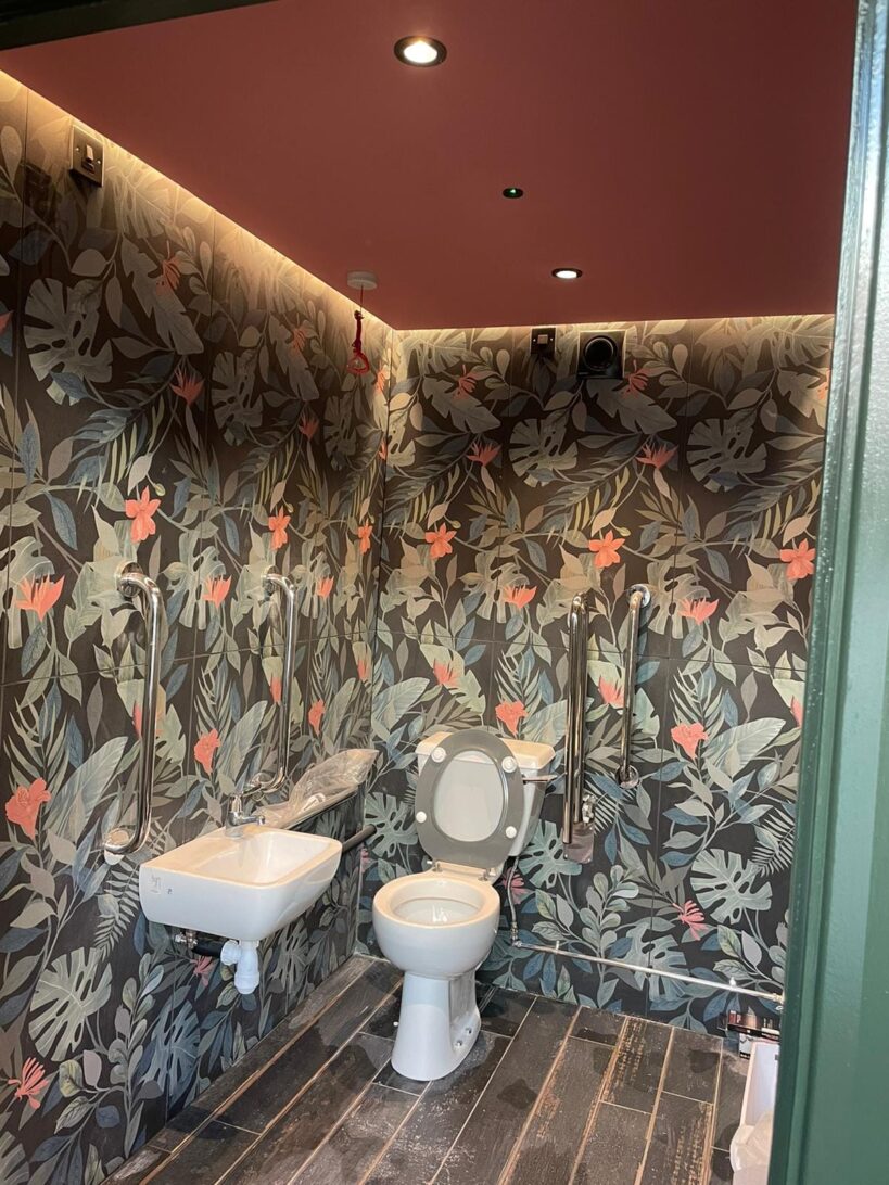 Hospitality refurbishment with feature wallpaper